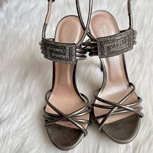 VERSACE Rare Swarovski Crystal Leather Stilleto Heels